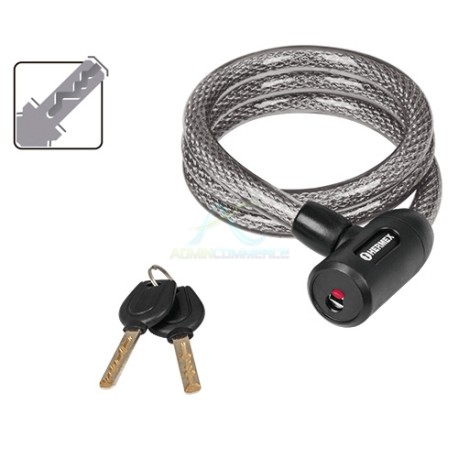 CANDADO PARA BICICLETA CON LLAVE 15 X 1200 MM